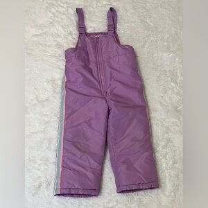 Oshkosh Toddler purple snow bib overalls